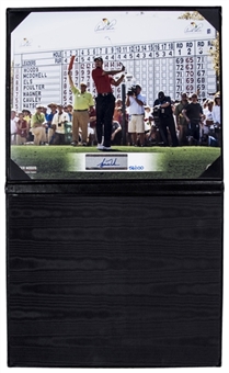 Tiger Woods Autographed 8x10 Photograph in Leather Display LE 56/100 (UDA)